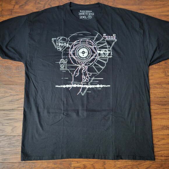 LootWear BLACK MIRROR Entire History of You T-Shirt sz XXL 2X NWOT Netflix TV - Picture 1 of 4